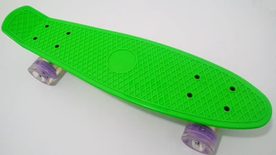 Скейт Penny Board. Green. Светящиеся колеса. | Быстрая доставка от