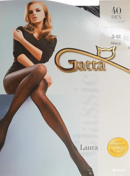 Колготи 40 Den жіночі Gatta Laura 4 р Чорні (5900042047672)