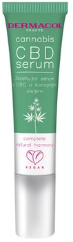 Интенсивно восстанавливающая сыворотка для лица Dermacol Cannabis CBD Serum с маслом конопли 12 мл (8595003120623)