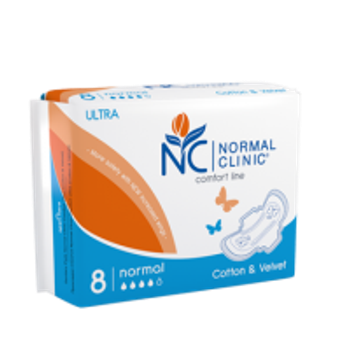 Критичні прокладки Normal Comfort ultra cotton&velvet (4 кр.) уп.8шт. 260 мм. NCF 06B
