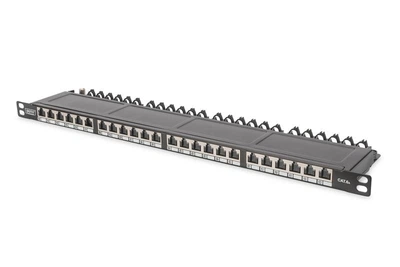 Патч-панель DIGITUS 19" 05U 24 порта Cat.6A STP в сборе RAL 9005 (DN-91624S-SL-EA)