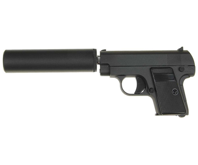 Дитячий страйкбольний пістолет Galaxy G9A (Colt 25 mini) із глушником