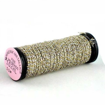 Металізована нитка Kreinik #8 Braid Золото Ватикану супер блиск (102HL)