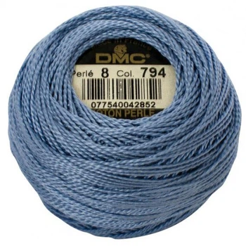 Нитки DMC Perle Cotton Size 8 Блакитний волошковий світлий (794)
