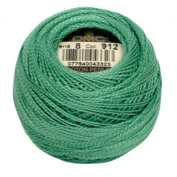 Нитки DMC Perle Cotton Size 8 Зелений смарагдовий світлий (912)