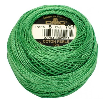 Нитки DMC Perle Cotton Size 8 Різдвяний зелений світлий (701)