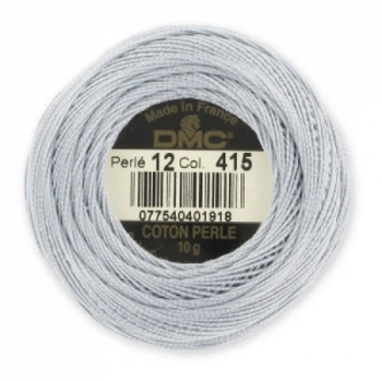 Нитки DMC Perle Cotton Size 12 Перлинно-сірий (116 12 415)