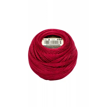 Нитки DMC Perle Cotton Size 8 Різдвяний червоний темний (498)