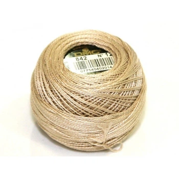 Нитки DMC Perle Cotton Size 12 Дуже світлий бежево-коричневий (116 12 842)