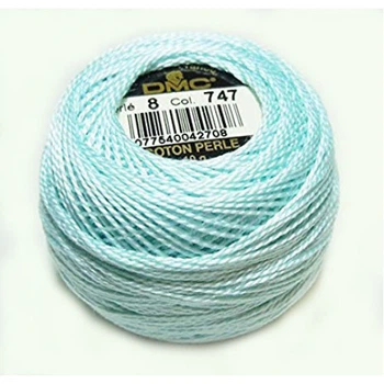 Нитки DMC Perle Cotton Size 8 Блакитне небо дуже світлий (747)