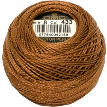 Нитки DMC Perle Cotton Size 8 Коричневий середній (433)