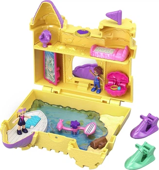 Игровой набор Polly Pocket Pocket World Surf ‘n’ Sandventur Карманный Мир Серфинг и солнечные приключе (GCJ87)