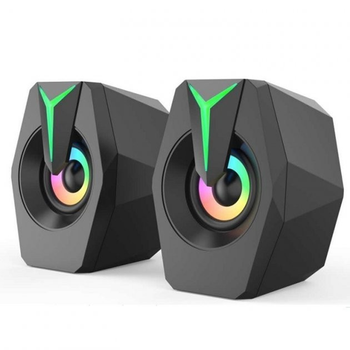 Стильные колонки для ПК, ноутбука с подсветкой Prime K8