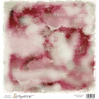 Папір для скрапбукінгу від Magnolia Vintage Red 30 * 30 см