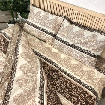 Постельное белье Woodbury's бязь Пакистан односпальный комплект W2030 145х210 Коричнево-бежевый