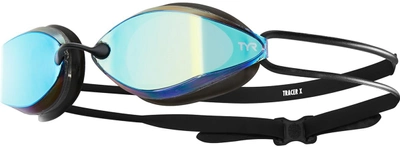 Очки для плавания Tyr Tracer-X Mirrored Racing, Gold Black (LGTRXM-751)