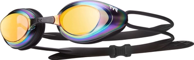 Очки для плавания Tyr Black Hawk Racing Mirrored, Gold/Metal Rainbow/Black (LGBHM-223)