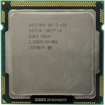 Процесор Intel Core i5-650 Tray (LGA1156/ 2x3.2GHz / 2.5 GT/s / 4Mb / 73 Вт ) Б/У