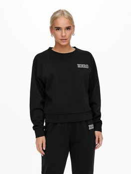 Толстовка ONLY ONLLULA L/S RAGLAN SWT M Черный 15244345-Black-Print:HERO