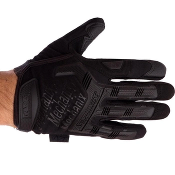 Щільні тактичні рукавички з захистом MECHANIX на липучці Для риболовлі для полювання Чорний АН-5629 розмір L