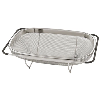 Дуршлаг на мойку IKEA IDEALISK нержавеющая сталь 34x23 см 501.037.55