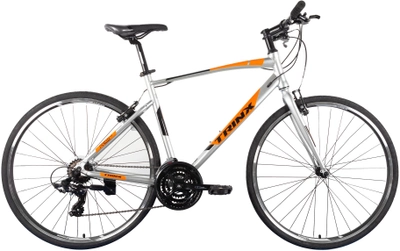 Велосипед TRINX Free 1.0 700C 47 см 2022 Grey-Black-Orange (Free1.0(47)GBO)