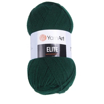 Пряжа YarnArt Elite 100 г, 300 м, Зеленая темная 590, 1 моток (YAR-043297)
