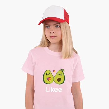 Детская футболка для девочек Лайк Авокадо (Likee Avocado) (25186-1031-27) 122-128 см Хлопок Розовый