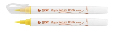 Маркер-пензель акварельний STA 3700 Aqua Natural Brush 3700 жовтий крем 10 шт. (STA3700-3)