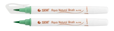 Маркер-пензель акварельний STA 3700 Aqua Natural Brush 3700 кислотний зелений 10 шт. (STA3700-40)