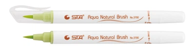 Маркер-пензель акварельний STA 3700 Aqua Natural Brush 3700 лимонно-зелений 10 шт. (STA3700-43)