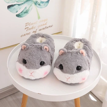 Капці Кігурумі Іграшки Kigurumi Хом'як Домашні Кімнатні Плюшеві Тканинні Сірий 36-42 (3122)