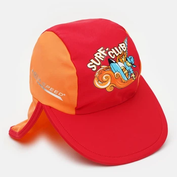 Дитяча кепка із захистом шиї Aqua Speed SURF-CLUB CAP 2039 384-31 53 см Червоний/Помаранчевий (5908217620392)