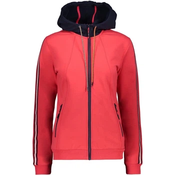 Кофта CMP WOMAN JACKET FIX HOOD 36 красный с темно-синим 39D4776-C855