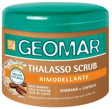 Скраб для тіла Geomar Body Thalasso ремоделювальний з морською сіллю і кавою 600 г (8003510032839)