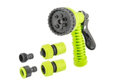 Набор для полива Mastertool 4 шт - Пистолет 7 режимов Адаптер 1/2" ВР-3/4" ВР Коннектор 3/4" Коннектор 3/4" STOP 92-9341