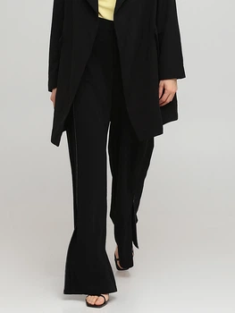 Брюки женские H&M 0877431_бел.шов S Черные (KAY2000001300558)