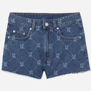Шорты джинсовые женские H&M 0594922_love 32 Синие (KAY2000001301104)