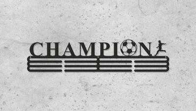Медальница "E-Trophy" Football Стальная(черный)