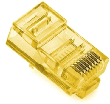 Конектор Ritar RJ-45 8P8C UTP Cat-5 100 шт. Yellow (RJ45ML-YW)