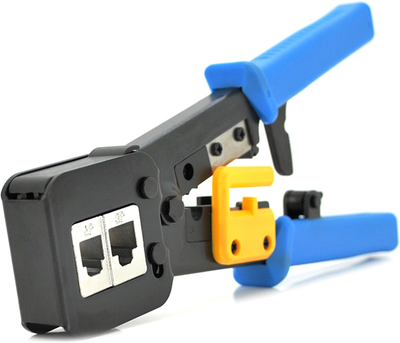 Інструмент Merlion EZ-RJ45 з храповиком для обтискання RJ-45 (8P8C) та RJ-12/11 (6P6C), 4P/6P/8P (YT-EZ-RJ45)