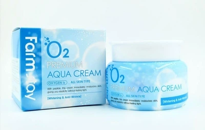 Кислородный крем для лица с пептидами FarmStay O2 Premium Aqua Cream 100 мл