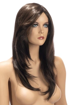 Парик эротический длинные каштановые для ролевых игр World Wigs OLIVIA