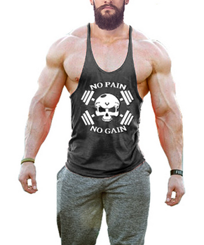 Майка мужская для тренировок No Pain No Gain черная XL
