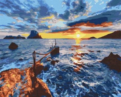 Картина за номерами На заході сонця (BS24594) Brushme 40x50 см Brushme