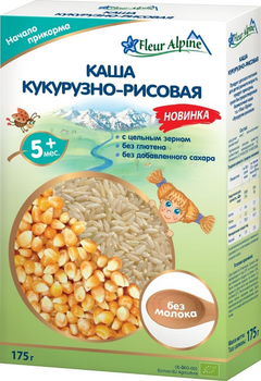 Безмолочна органічна каша Fleur Alpine кукурудзяно-рисова 175 г (4006303005663)