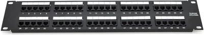 Патч-панель Voltronic телефонна PPU50-1U 50 портів UTP Dual кат 3 19" неекранована (YT-PPU50-1U)