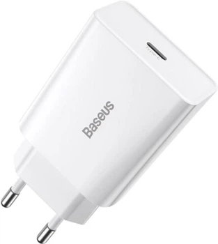 Сетевое зарядное устройство Baseus 20W Speed Mini Быстрая зарядка Quick Charger 3.0 Power Delivery 3.0 1Type-C 3A White
