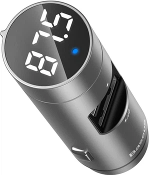 FM-трансмиттер Baseus Energy Column Car Wireless MP3 Charger Silver (CCNLZ-C0S)