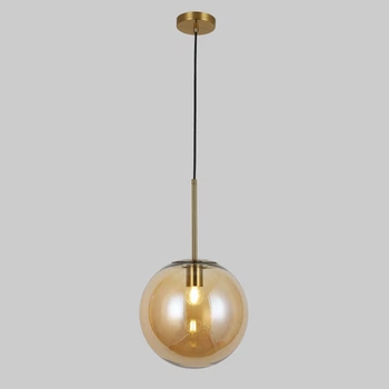Люстра LEVISTELLA Sphere бронзовая с кофейным шаром 25 см